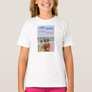Stay Trippy, Little Hippie Tuxedo Cat T-Shirt