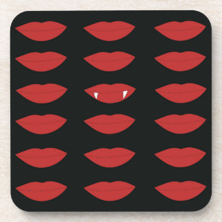 Stay True Black and Red Vampire Coaster