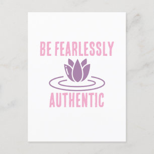 Stay True, Stay Bold: Fearlessly Authentic" Holiday Postcard