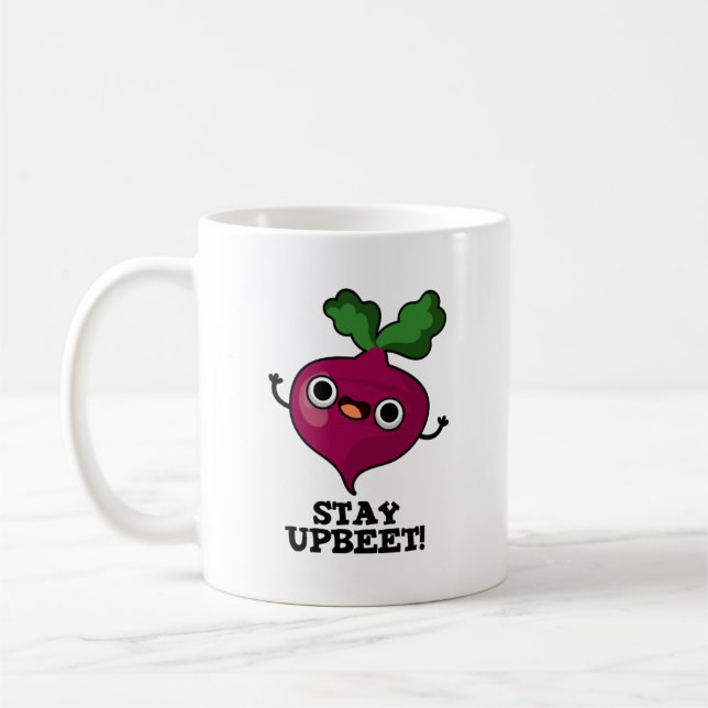 Stay Upbeet Funny Veggie Beet Pun  Coffee Mug (Left)