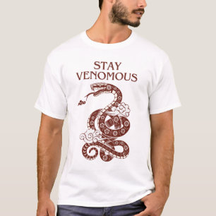 Stay Venomous – Fierce Snake Print T-Shirt