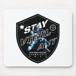 "Stay Vigilant - Bold Motivational Design" Mouse Pad