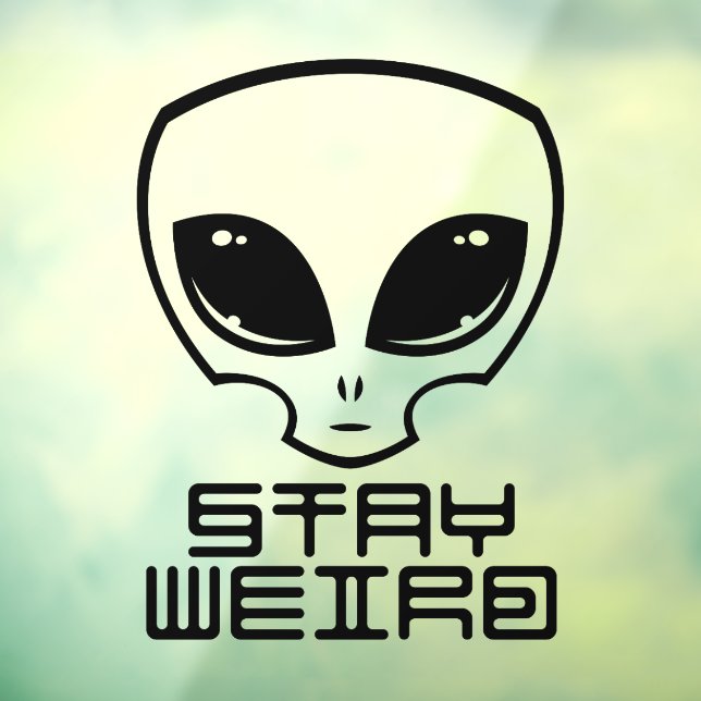 Stay Weird Alien Head Window Cling (Sheet 3)