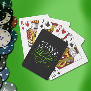 Stay Weird Cosmic Quirky Motivational Quote Playing Cards