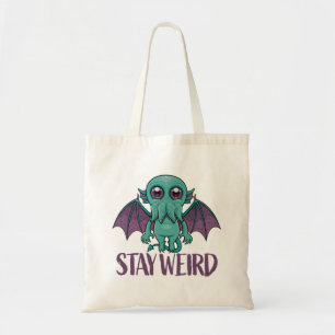 Stay Weird Cute Cthulhu Monster Tote Bag
