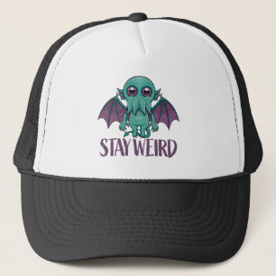 Stay Weird Cute Cthulhu Monster Trucker Hat