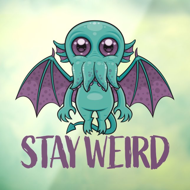 Stay Weird Cute Cthulhu Monster Window Cling (Sheet 3)