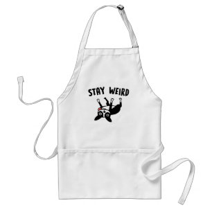 Stay Weird Funny Boston Terrier Dog Standard Apron