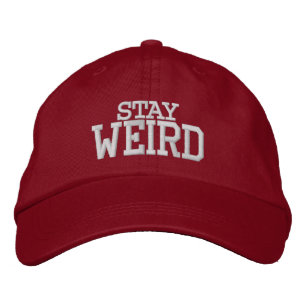 STAY WEIRD funny sports hat Custom colour caps
