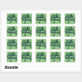 Stay Weird Monster Square Sticker
