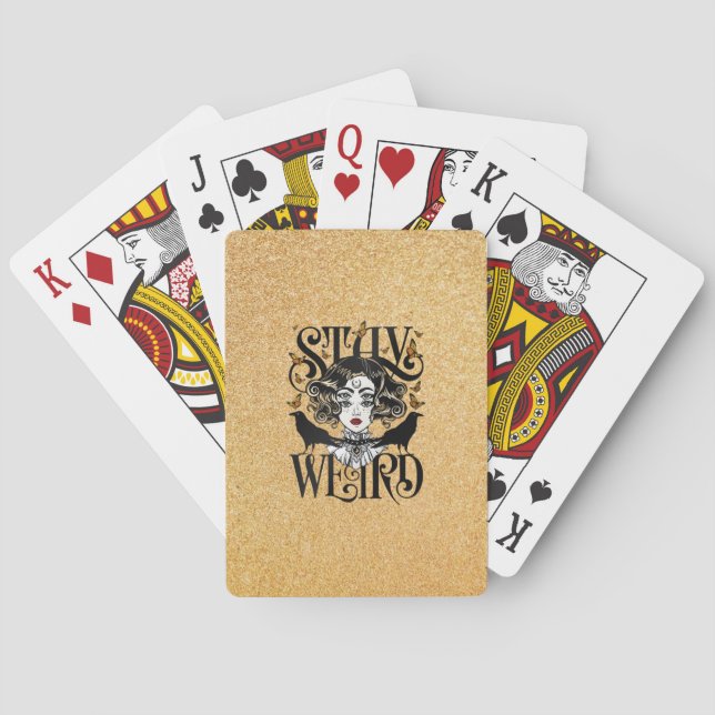 Stay Weird Playing Cards (Back)