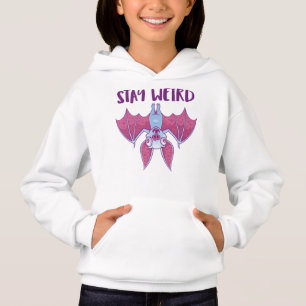 Stay Weird Quirky Albino Vampire Bat Cartoon
