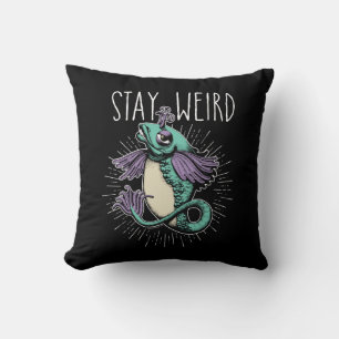 Stay Weird Throw Pillow