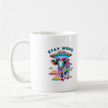 "Stay Weird" UFO Cow Mug