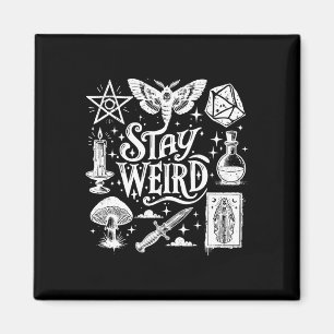 Stay Weird Witchy Vibes Witch Spooky Season Happy Magnet