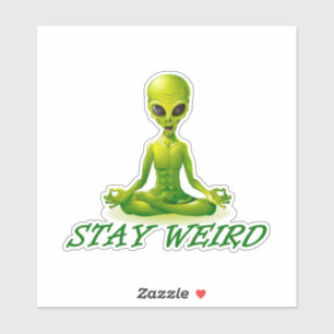 Stay weird with a zen green alien