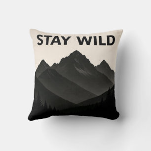 Stay Wild – Bold, Free‑Spirited Phrase Throw Pillow