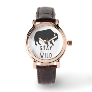 Stay Wild Buffalo Silhouette Watch