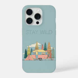 Stay Wild Camper – Cute Camping Adventure Gift Tag iPhone 15 Pro Case