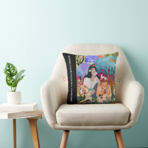 STAY WILD GYPSY CHILD - CHOW throw pillow