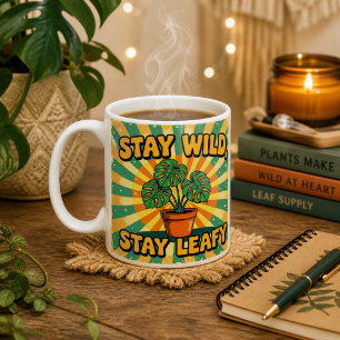 Stay wild leafy cute botanical Coffee Mug
