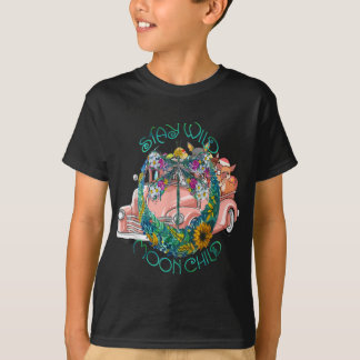 Stay wild moon child dragonfly lovers gift T-Shirt