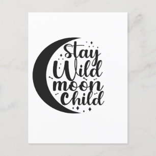 Stay Wild Moon Child Spooky Halloween Gift  Postcard