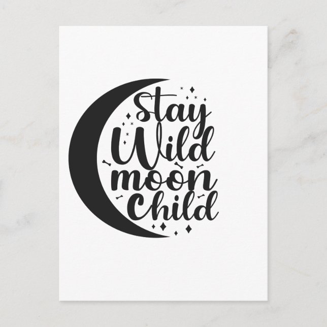 Stay Wild Moon Child Spooky Halloween Gift  Postcard (Front)