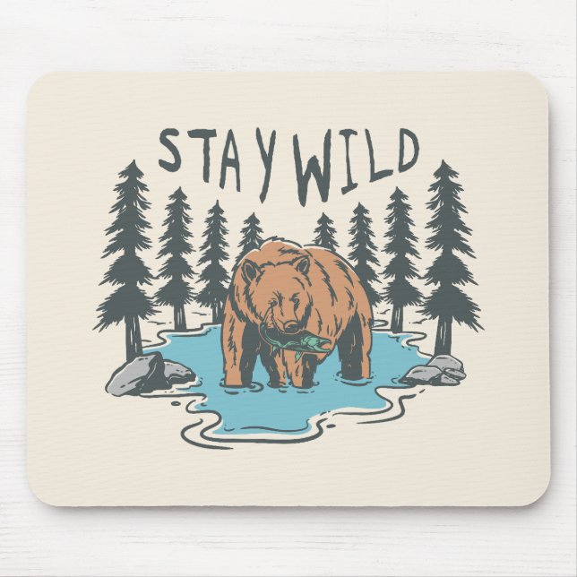 Stay Wild Mouse Pad (Front)