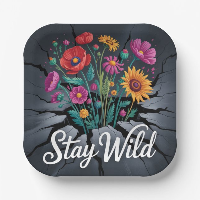 Stay Wild Paper Plate (Front)