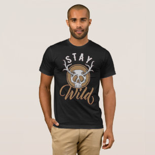 Stay Wild - Retro Deer Skull Vintage T-Shirt