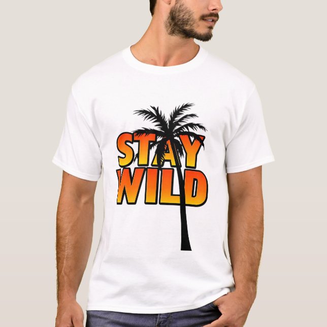 Stay Wild Retro Palm Tree Tee (Front)