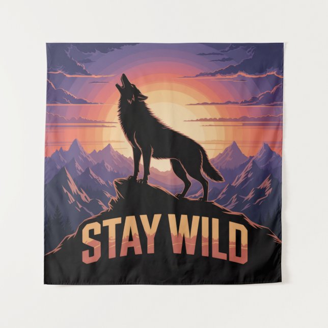 Stay Wild Tapestry (Front)