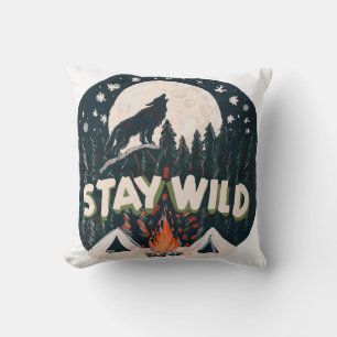 Stay Wild Throw Pillow