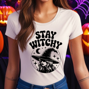 Stay Witchy Halloween Tshirt For Girls / Women 