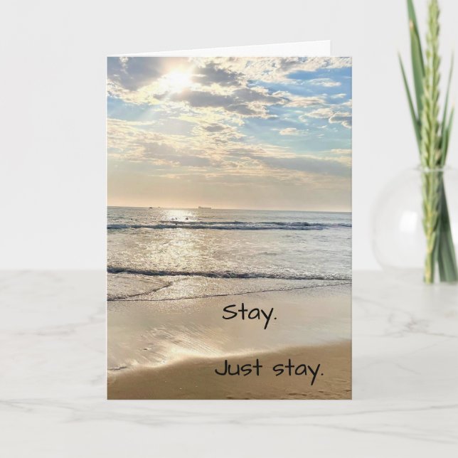Stay With Me Poem Holiday Card (Front)