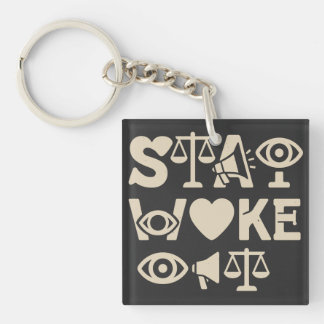 Stay Woke Awareness Apparel Keychain