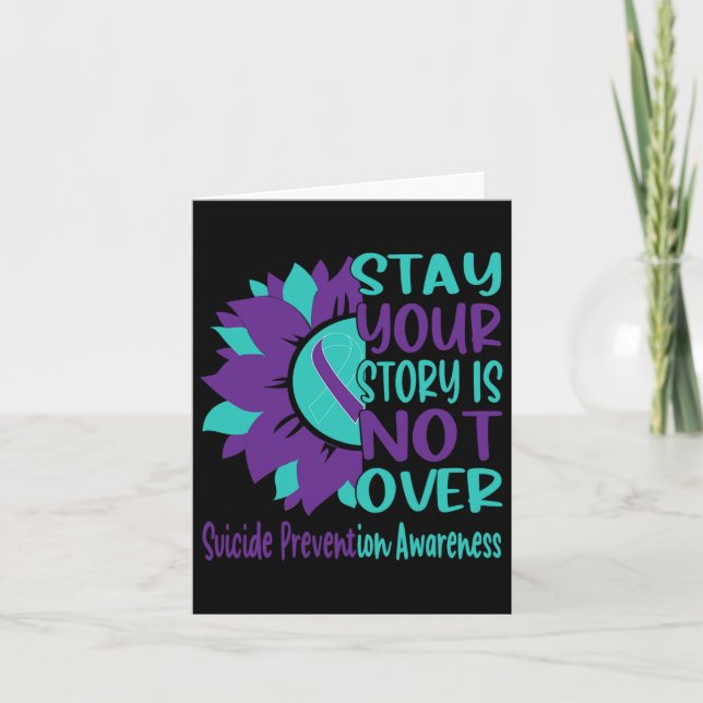 Stay Your Story Is Not Over Suicide Prevention Awa Card (Front)