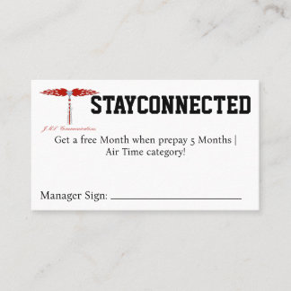STAYCONNECTED Coupon Business Card