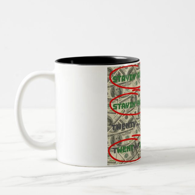 Stayin' Alive/2025 Two-Tone Coffee Mug (Left)