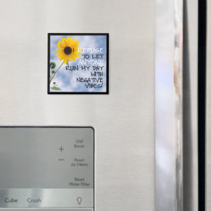 Staying Positive With Sunflower and Sky Photo Magnet