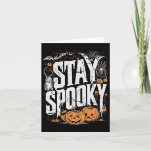 Staying Spooky Quote Halloween Drink Coffee Funny  Card