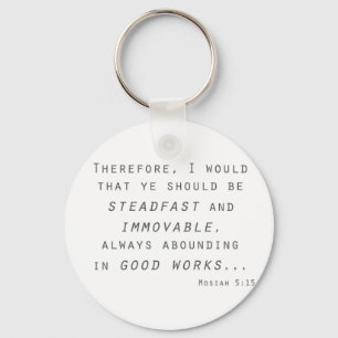steadfast immovable mosiah lds scripture keychain