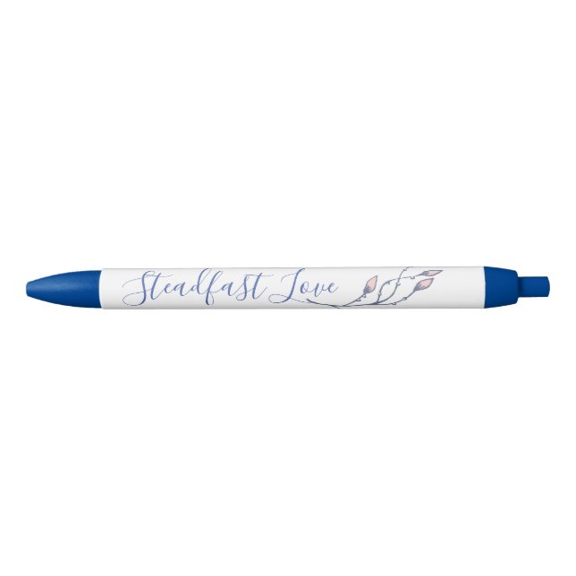 Steadfast Love Quote Blue Ink Pen (Front)
