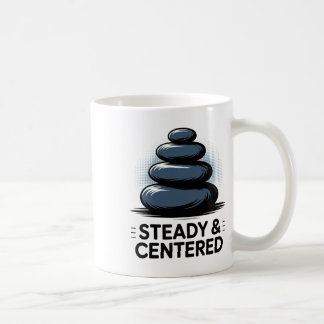 Steady And Centered Lance Yoga Enthusiast Apparel  Coffee Mug