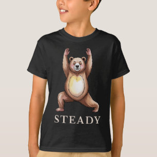 Steady Bear Yoga Shirt Calm Lance Cute Animal Yogi