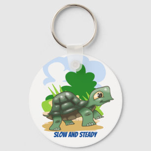 Steady Cartoon Turtle Keychain