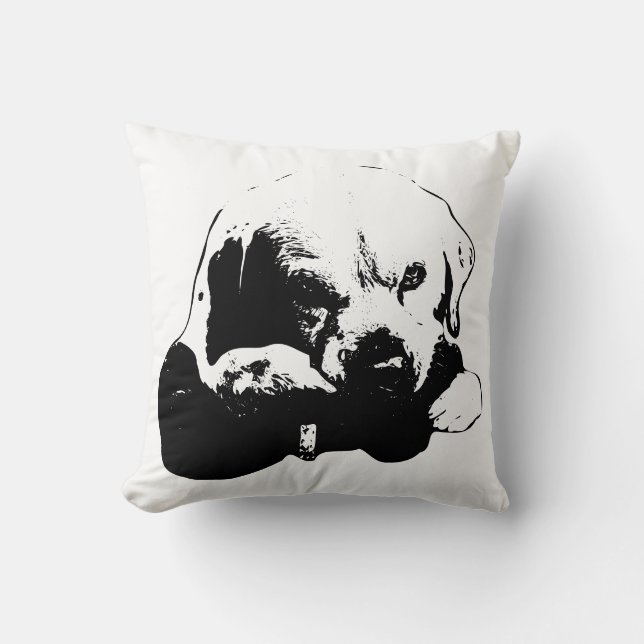 Steady Eyes, Soft Heart Throw Pillow (Front)