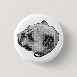 Steady Friendly Look 1 Inch Round Button