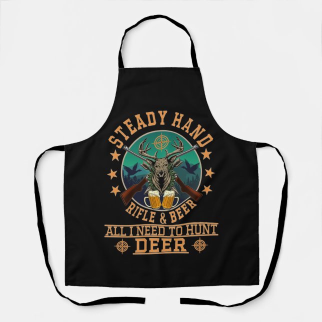 STEADY HAND RIFLE AND BEER APRON (Front)